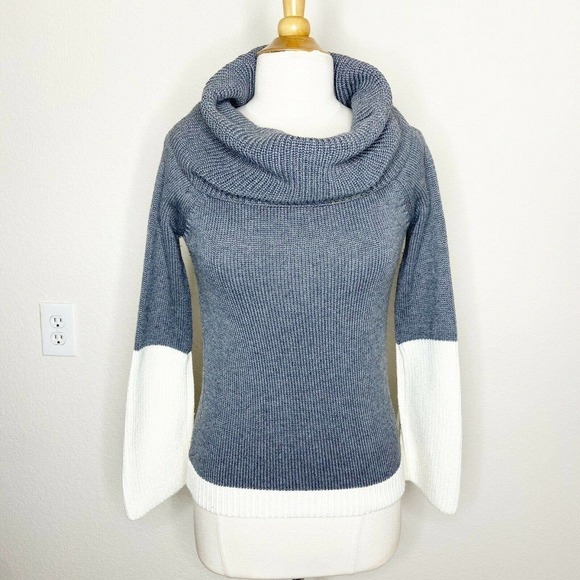 DO+BE Two-Tone Cowl Neck Sweater - Picture 2 of 8